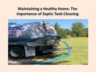 The Importance of Septic Tank Cleaning