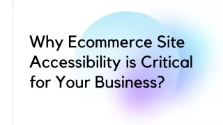 Why Ecommerce Site Accessibility is Critical for Your Business?