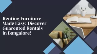 Furniture on rent in Bangalore