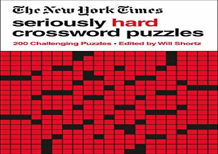 PPT READ ONLINE New York Times Seriously Hard Crossword Puzzles