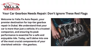 Car Gearbox Repair Dubai