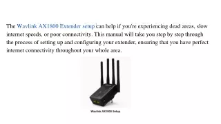 a comprehensive guide to setting up wavlink ax1800