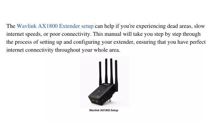 a comprehensive guide to setting up wavlink ax1800