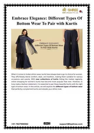 embrace elegance different types of bottom wear