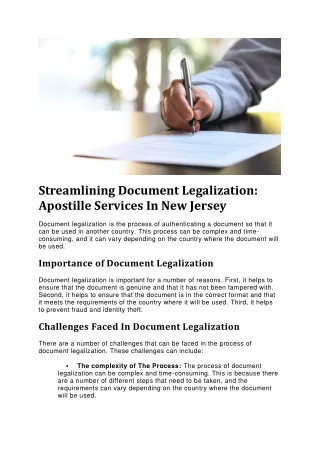 Apostille Services In New Jersey