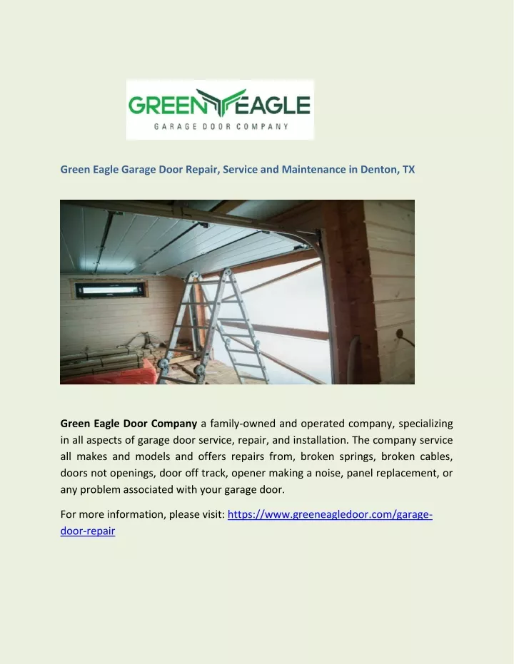 green eagle garage door repair service