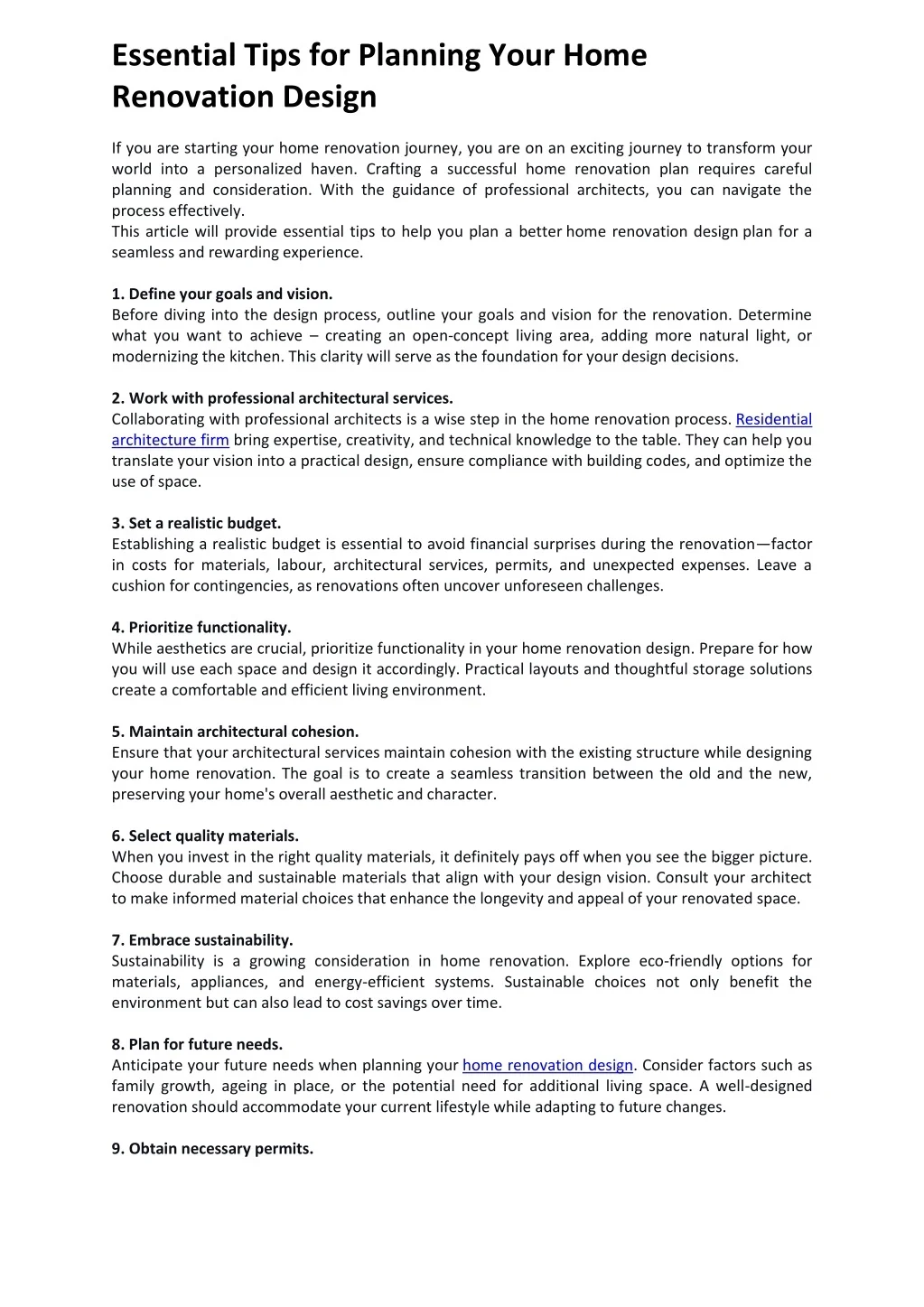 PPT - Essential Tips for Planning Your Home Renovation Design ...