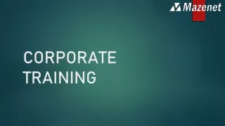 Corporate Training-Corporate Training Company
