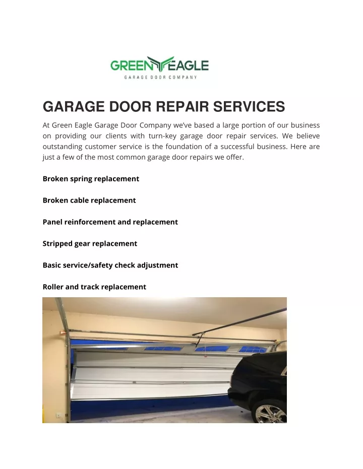 garage door repair services