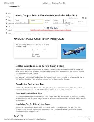 jetblue cancellation policy