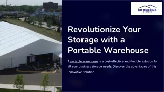 "Flexible Storage Solutions: Portable Warehouses"