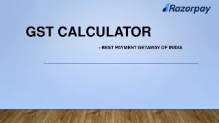 GST calculator