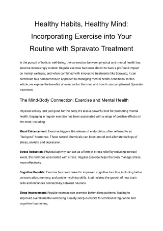 Healthy Habits, Healthy Mind_ Incorporating Exercise into Your Routine with Spravato Treatment