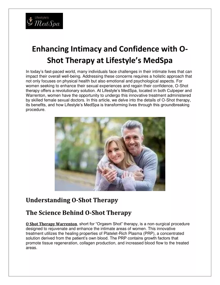 enhancing intimacy and confidence with o shot