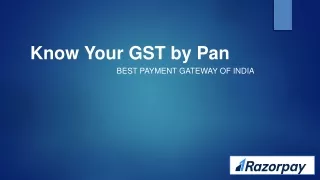 Know Your GST by PAN