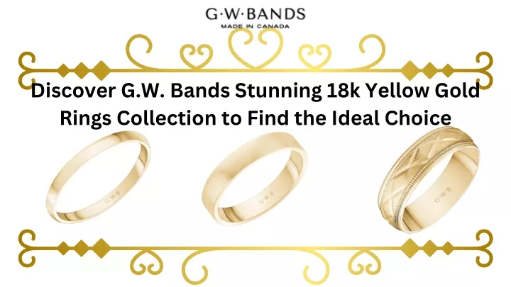 discover g w bands stunning 18k yellow gold rings