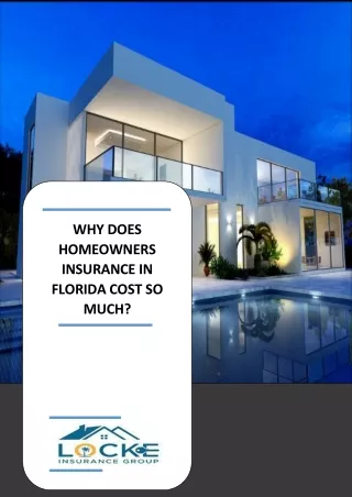 WHY DOES HOMEOWNERS INSURANCE IN FLORIDA COST SO MUCH