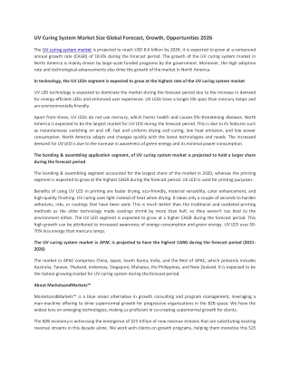 uv curing system market size global forecast