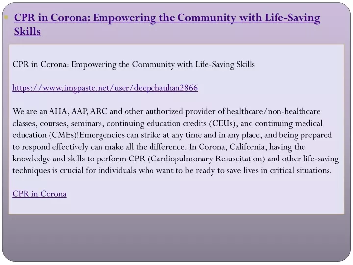 cpr in corona empowering the community with life saving skills