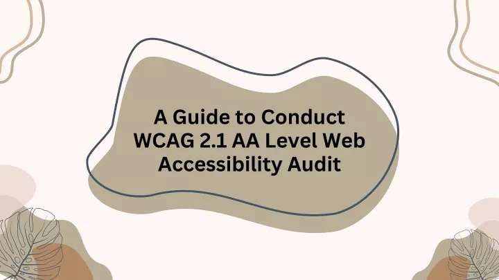 a guide to conduct wcag 2 1 aa level
