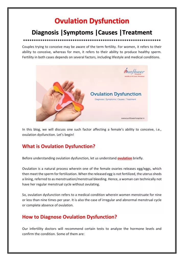 ovulation dysfunction