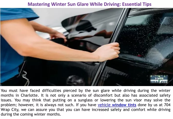 mastering winter sun glare while driving