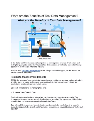 What are the Benefits of Test Data Management_