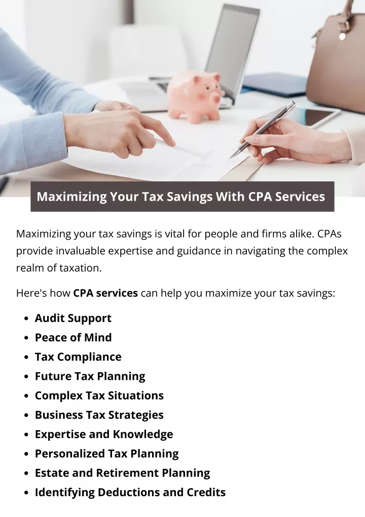 maximizing your tax savings with cpa services