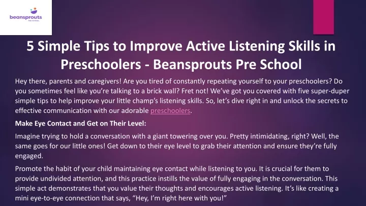 5 simple tips to improve active listening skills