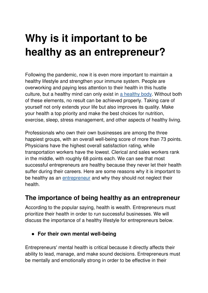 ppt-why-is-it-important-to-be-healthy-as-an-entrepreneur-powerpoint