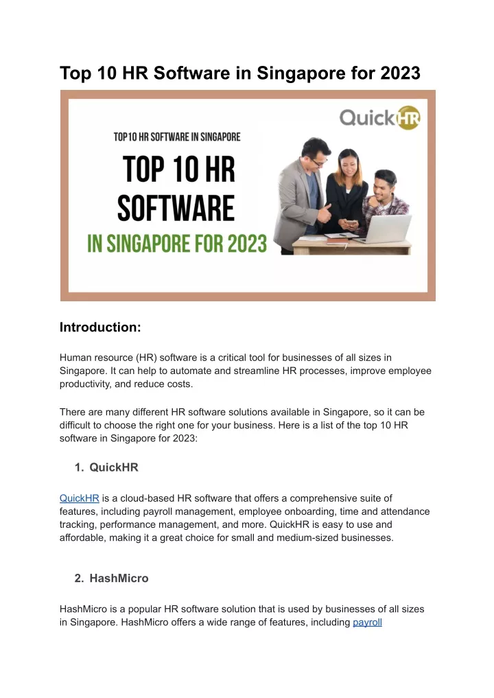 top 10 hr software in singapore for 2023