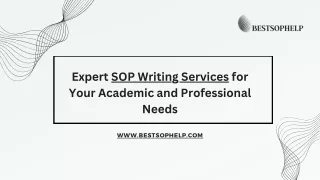 Expert SOP Writing Services for Your Academic and Professional Needs