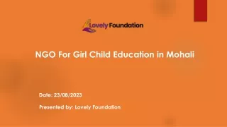 Best NGO For Girl Child Education In Mohali - Lovely Foundation