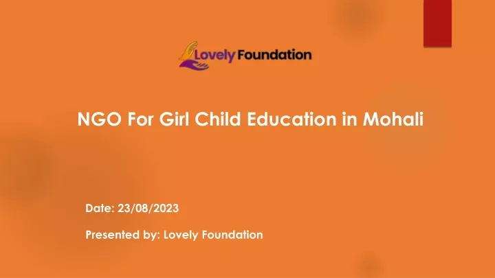 ngo for girl child education in mohali