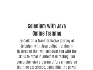 selenium with java online training embark