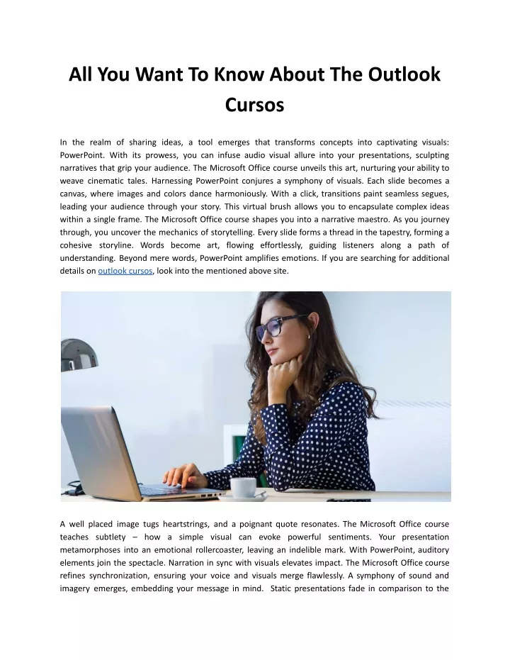 all you want to know about the outlook cursos