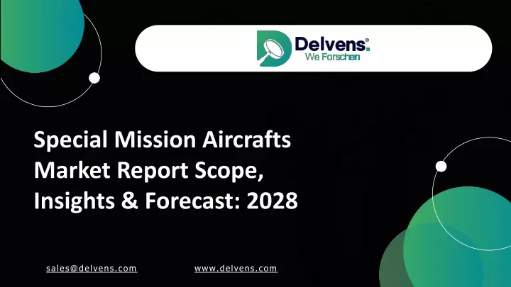 special mission aircrafts market report scope