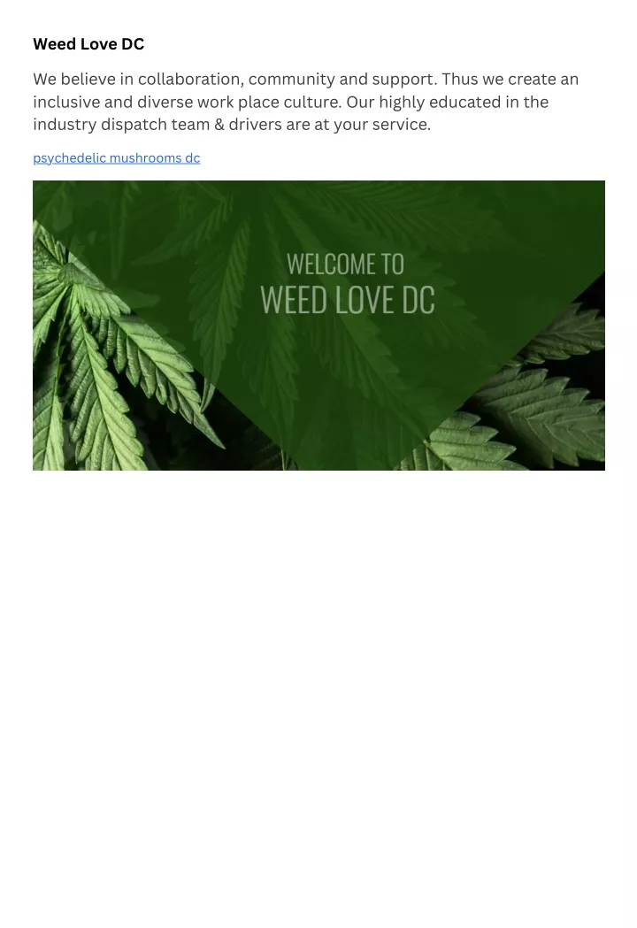 weed love dc