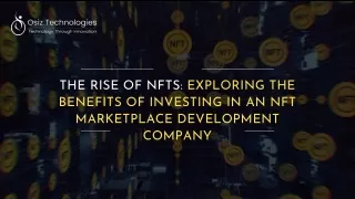 The Rise of NFTs Exploring the Benefits of Investing in an NFT Marketplace Development Company