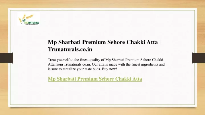 mp sharbati premium sehore chakki atta