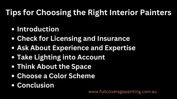 tips for choosing the right interior painters