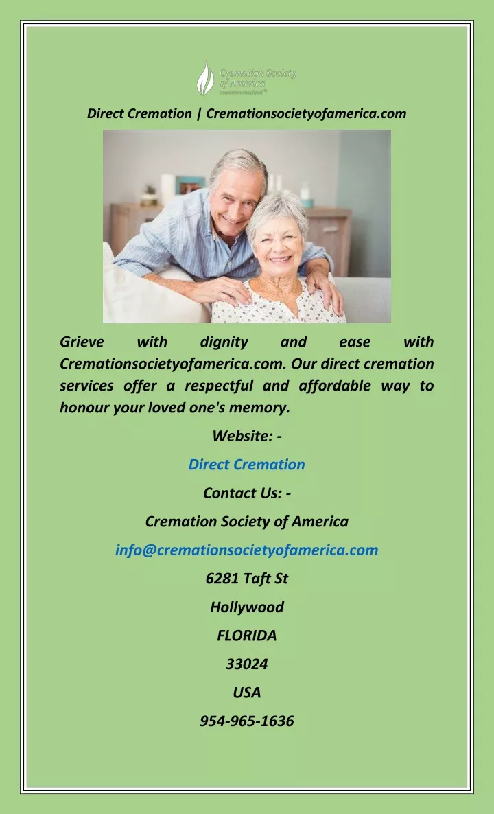 direct cremation cremationsocietyofamerica com