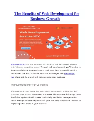 The Benefits of Web Development for Business Growth