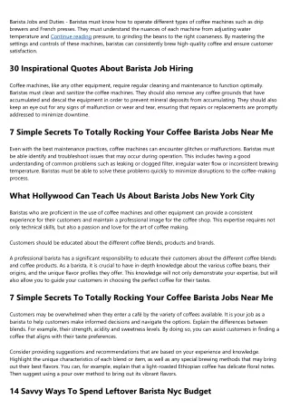 How Did We Get Here? The History Of Part Time Barista Jobs Told Through Tweets