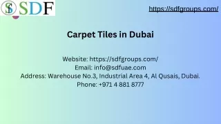 How to Enhance Your Space with Carpet Tiles in Dubai?