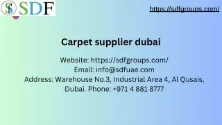 Where to Find Reliable Carpet Suppliers Dubai?
