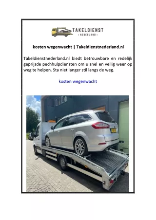 kosten wegenwacht | Takeldienstnederland.nl