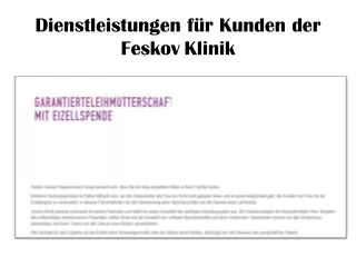 dienstleistungen f r kunden der feskov klinik