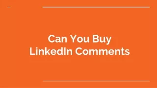 can you buy linkedin comments