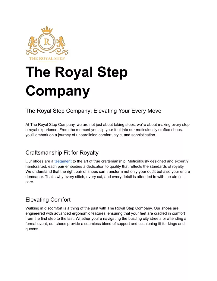 the royal step company